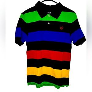Chaps Boys Polo Size 14-16 Multi- Colored stripes Like New